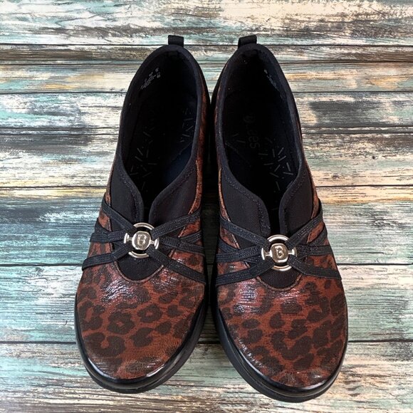 Bzees Loafer Womens 9M Brown Leopard Print Slip On Comfort Shoes Cushioned Rosie - Picture 4 of 11